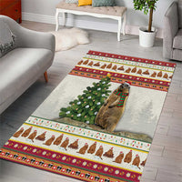 Merry Swissmas Marmot Santa Area Rug Switzerland Christmas Pattern LT9 - Wonder Print Shop