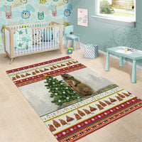 Merry Swissmas Marmot Santa Area Rug Switzerland Christmas Pattern LT9 - Wonder Print Shop