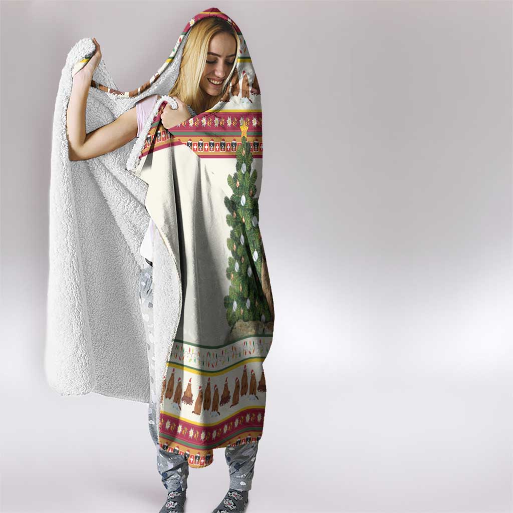 Merry Swissmas Marmot Santa Hooded Blanket Switzerland Christmas Pattern