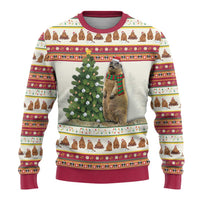 Merry Swissmas Marmot Santa Ugly Christmas Sweater Switzerland Christmas Pattern - Wonder Print Shop