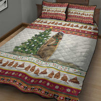 Merry Swissmas Marmot Santa Quilt Bed Set Switzerland Christmas Pattern - Wonder Print Shop