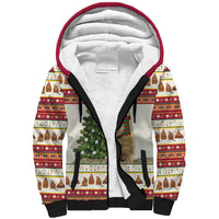 Merry Swissmas Marmot Santa Sherpa Hoodie Switzerland Christmas Pattern - Wonder Print Shop