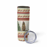 Merry Swissmas Marmot Santa Skinny Tumbler Switzerland Christmas Pattern - Wonder Print Shop