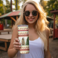 Merry Swissmas Marmot Santa Skinny Tumbler Switzerland Christmas Pattern - Wonder Print Shop