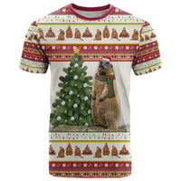 Merry Swissmas Marmot Santa T Shirt Switzerland Christmas Pattern - Wonder Print Shop