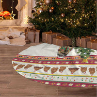 Merry Swissmas Marmot Santa Tree Skirt Switzerland Christmas Pattern - Wonder Print Shop