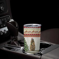 Merry Swissmas Marmot Santa Tumbler Cup Switzerland Christmas Pattern - Wonder Print Shop