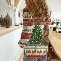 Merry Swissmas Marmot Santa Women Casual Shirt Switzerland Christmas Pattern - Wonder Print Shop