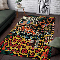 African Mixed Wild Animal Skins Area Rug LT9 - Wonder Print Shop