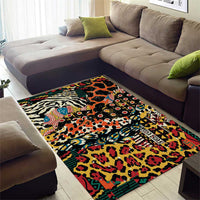 African Mixed Wild Animal Skins Area Rug LT9 - Wonder Print Shop