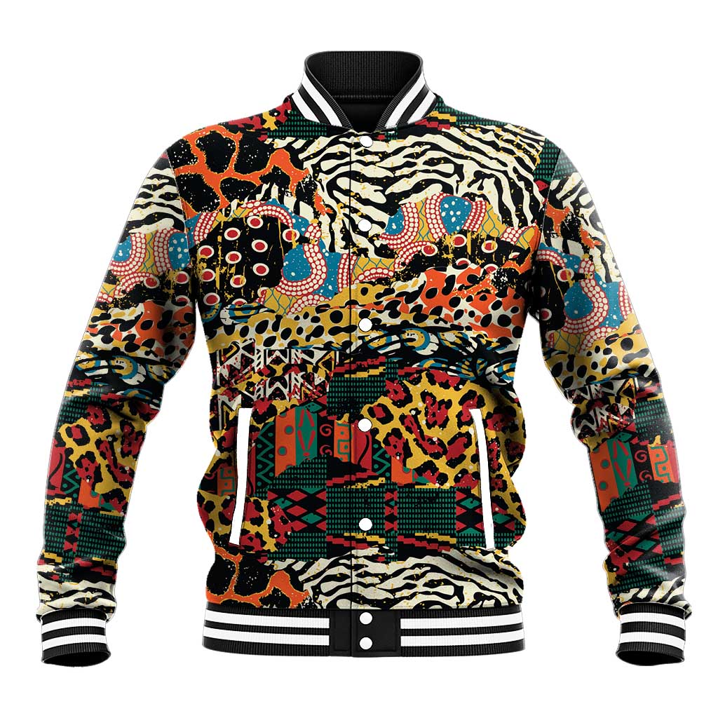 African Mixed Wild Animal Skins Baseball Jacket LT9 - Wonder Print Shop