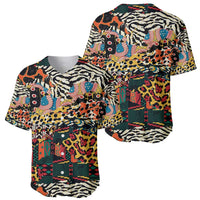 African Mixed Wild Animal Skins Baseball Jersey LT9 - Wonder Print Shop
