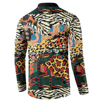 African Mixed Wild Animal Skins Button Sweatshirt LT9 - Wonder Print Shop
