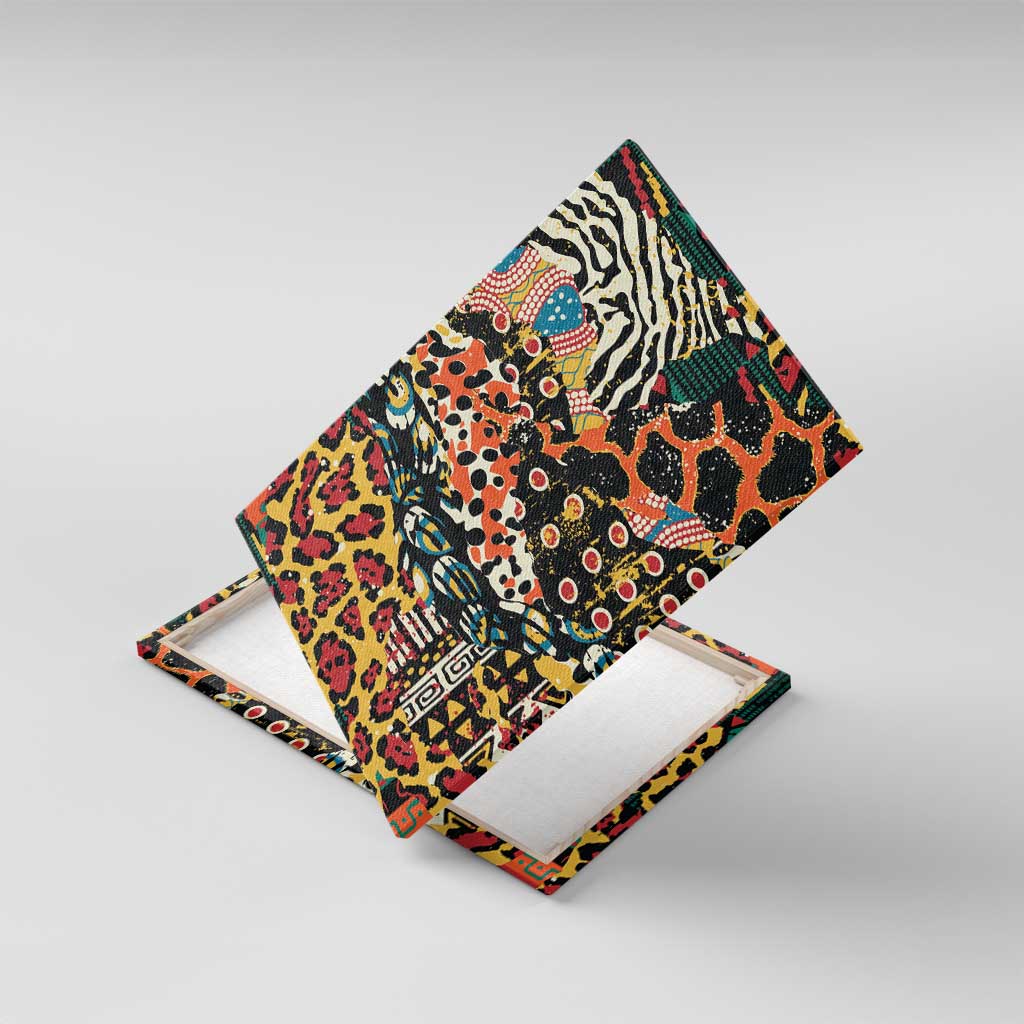 African Mixed Wild Animal Skins Canvas Wall Art LT9 - Wonder Print Shop