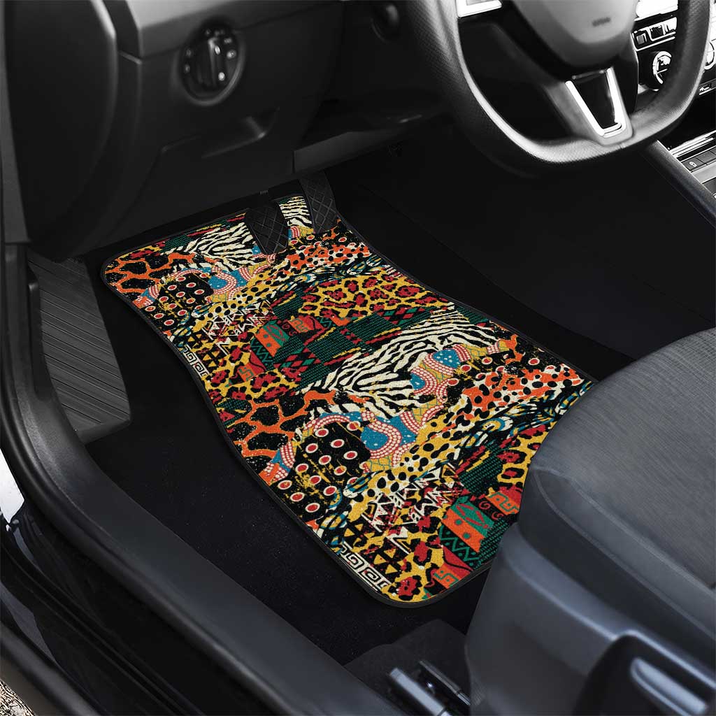 African Mixed Wild Animal Skins Car Mats LT9 - Wonder Print Shop