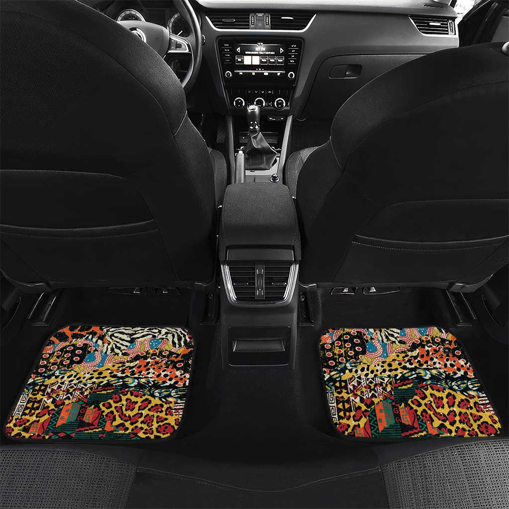 African Mixed Wild Animal Skins Car Mats LT9 - Wonder Print Shop