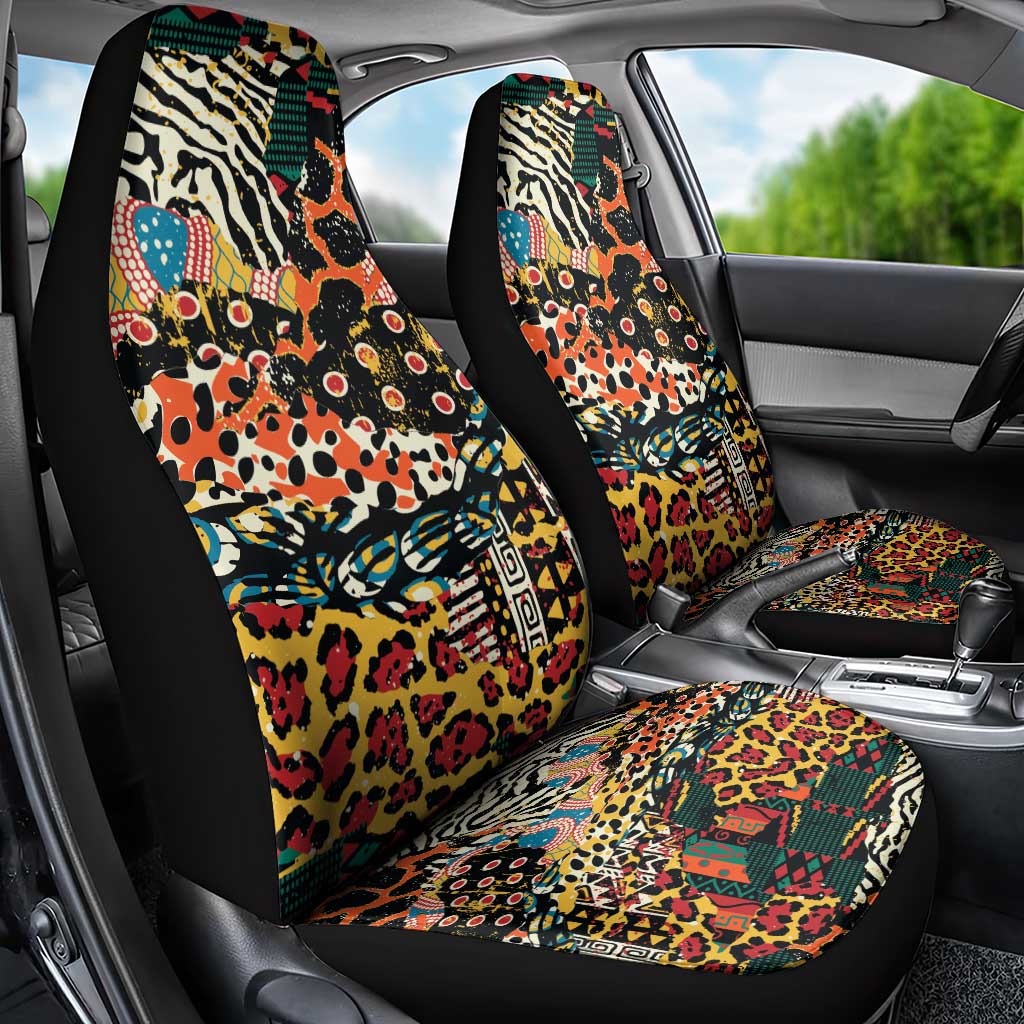 African Mixed Wild Animal Skins Car Seat Cover LT9 - Wonder Print Shop