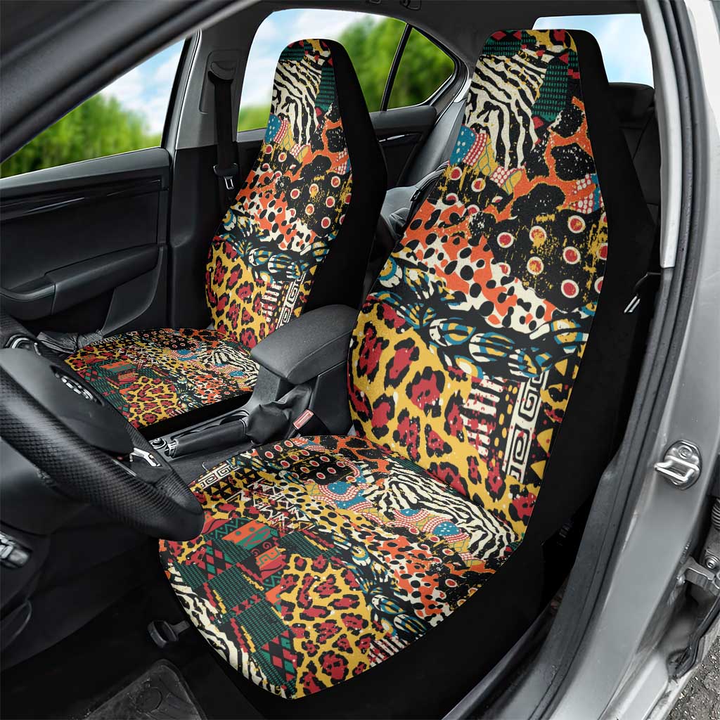 African Mixed Wild Animal Skins Car Seat Cover LT9 - Wonder Print Shop