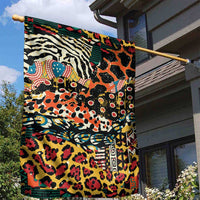 African Mixed Wild Animal Skins Garden Flag - Wonder Print Shop