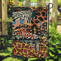 African Mixed Wild Animal Skins Garden Flag - Wonder Print Shop