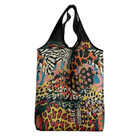 African Mixed Wild Animal Skins Grocery Bag