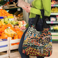 African Mixed Wild Animal Skins Grocery Bag