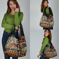 African Mixed Wild Animal Skins Grocery Bag