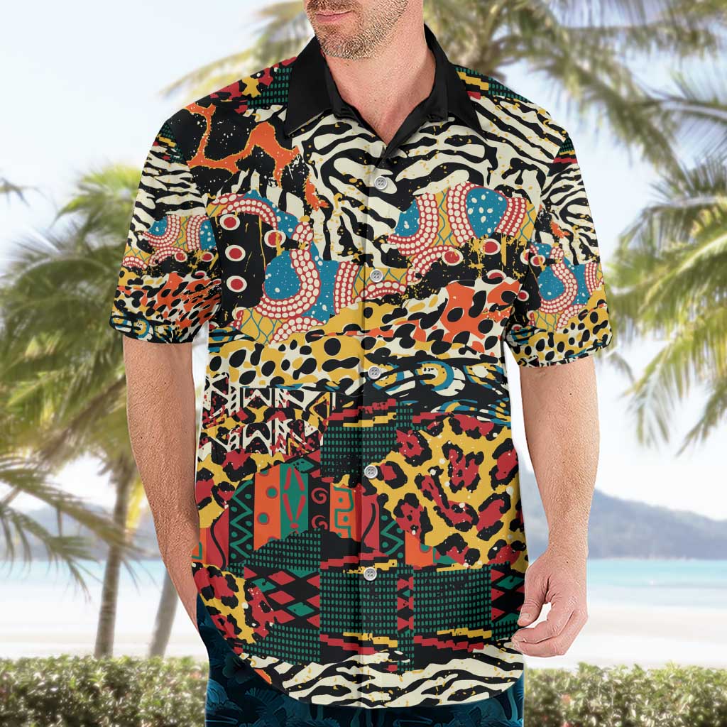 African Mixed Wild Animal Skins Hawaiian Shirt - Wonder Print Shop