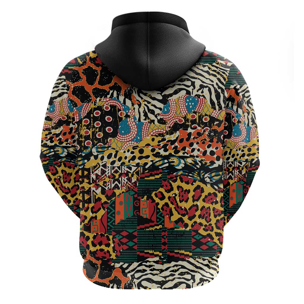 African Mixed Wild Animal Skins Hoodie - Wonder Print Shop