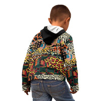 African Mixed Wild Animal Skins Kid Hoodie - Wonder Print Shop