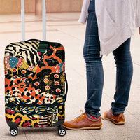 African Mixed Wild Animal Skins Luggage Cover - Wonder Print Shop
