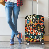 African Mixed Wild Animal Skins Luggage Cover - Wonder Print Shop