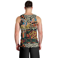 African Mixed Wild Animal Skins Men Tank Top - Wonder Print Shop