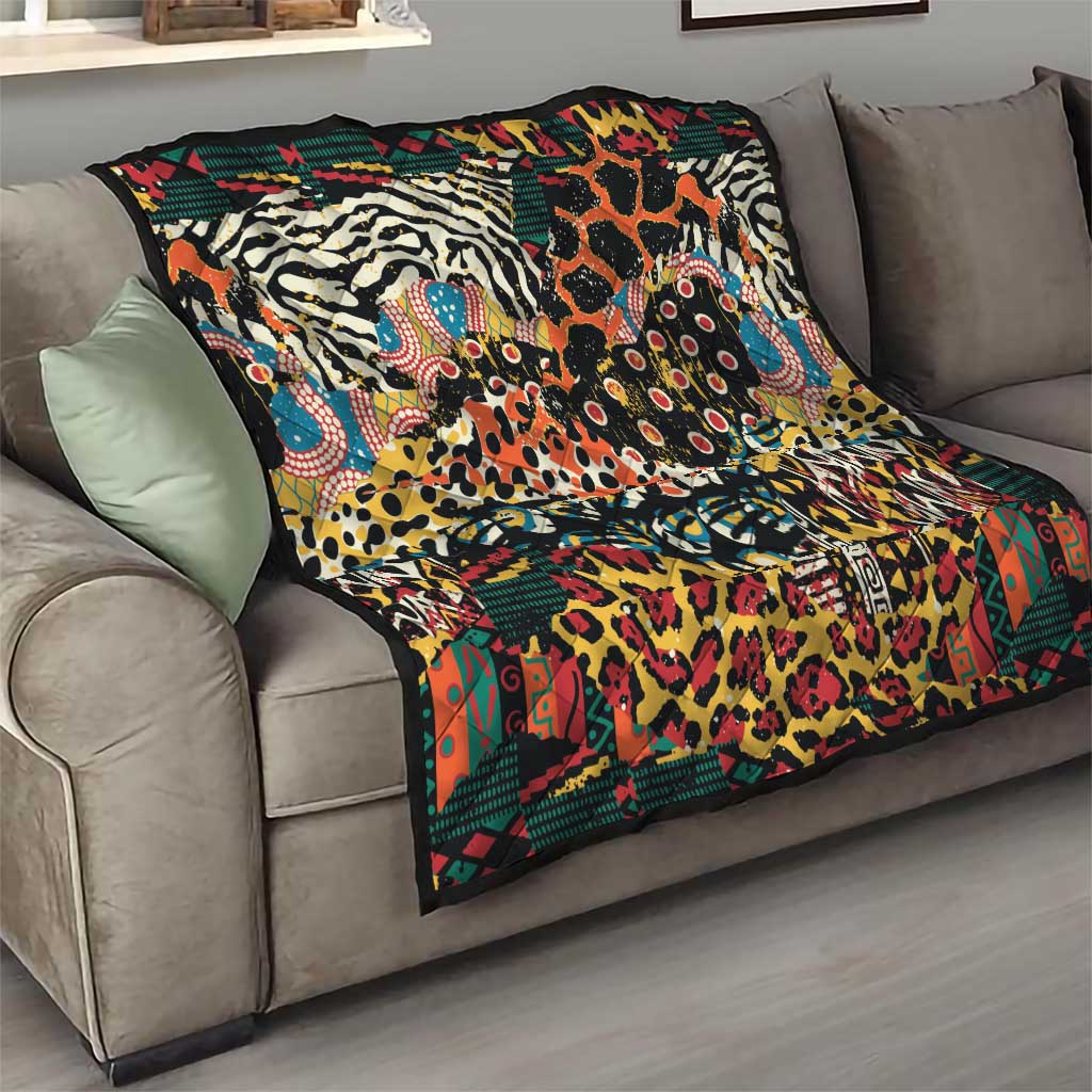 African Mixed Wild Animal Skins Quilt - Wonder Print Shop
