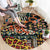 African Mixed Wild Animal Skins Round Carpet