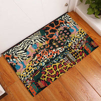 African Mixed Wild Animal Skins Rubber Doormat - Wonder Print Shop