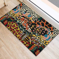 African Mixed Wild Animal Skins Rubber Doormat - Wonder Print Shop