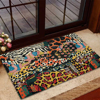African Mixed Wild Animal Skins Rubber Doormat - Wonder Print Shop