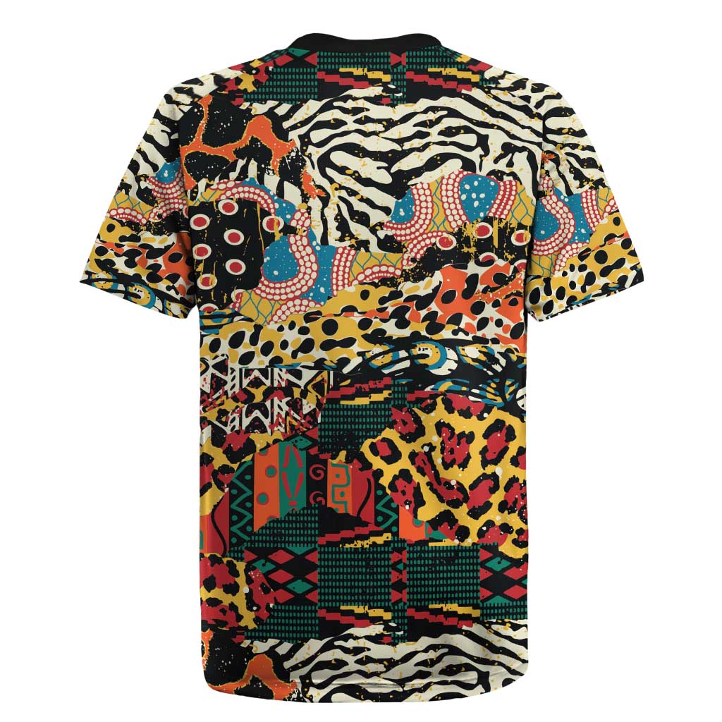 African Mixed Wild Animal Skins Rugby Jersey - Wonder Print Shop