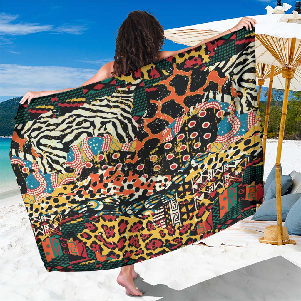 African Mixed Wild Animal Skins Sarong - Wonder Print Shop