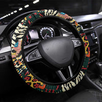 African Mixed Wild Animal Skins Steering Wheel Cover - Wonder Print Shop