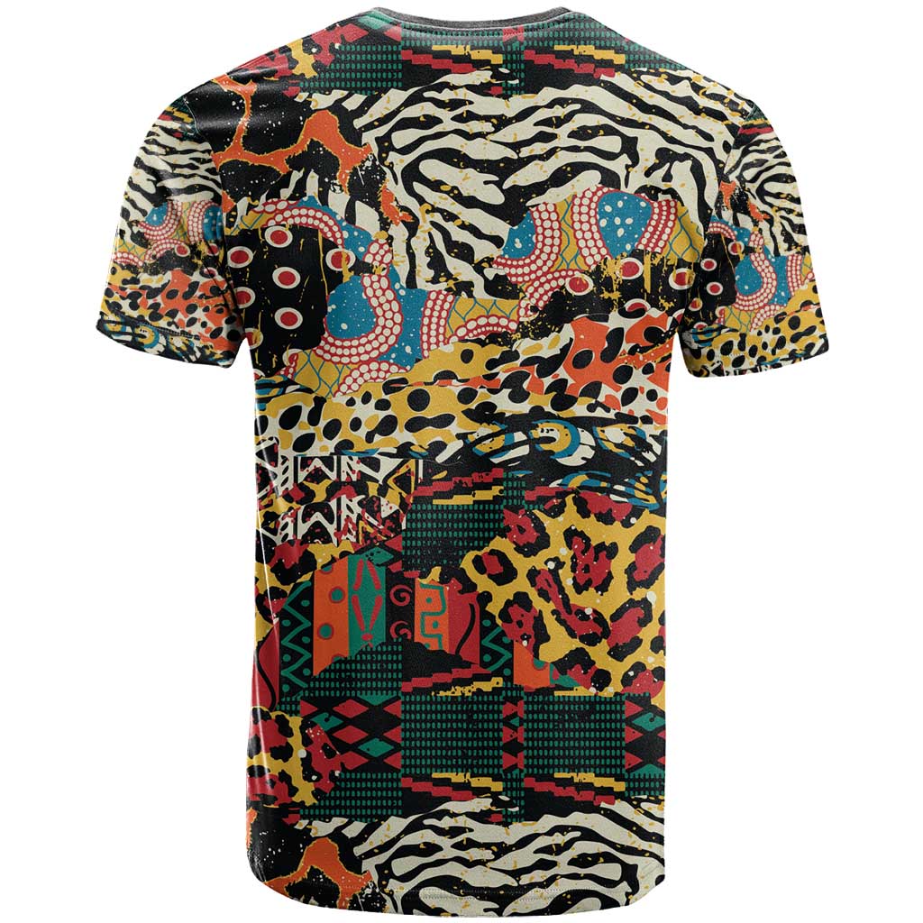 African Mixed Wild Animal Skins T Shirt - Wonder Print Shop