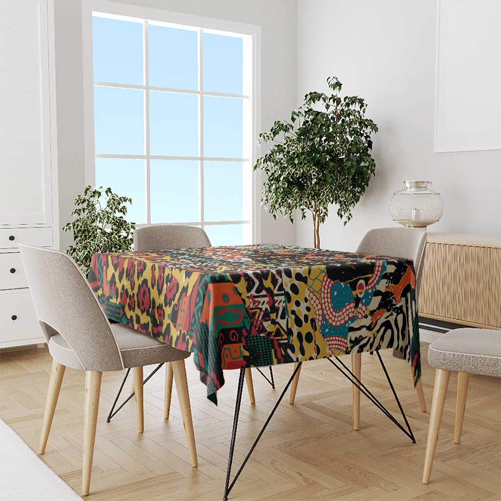 African Mixed Wild Animal Skins Tablecloth - Wonder Print Shop