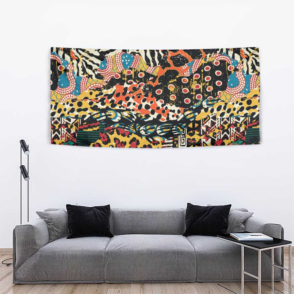 African Mixed Wild Animal Skins Tapestry - Wonder Print Shop