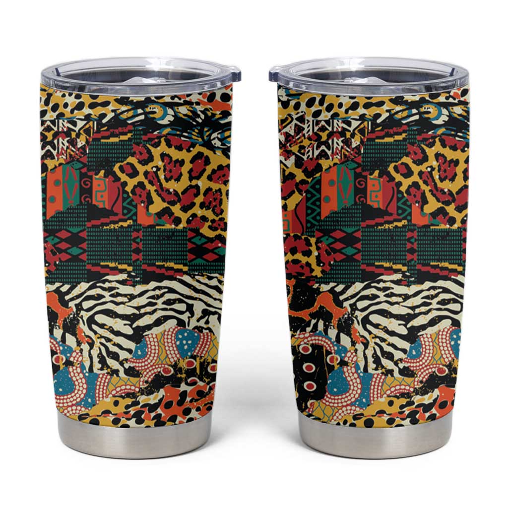 African Mixed Wild Animal Skins Tumbler Cup - Wonder Print Shop
