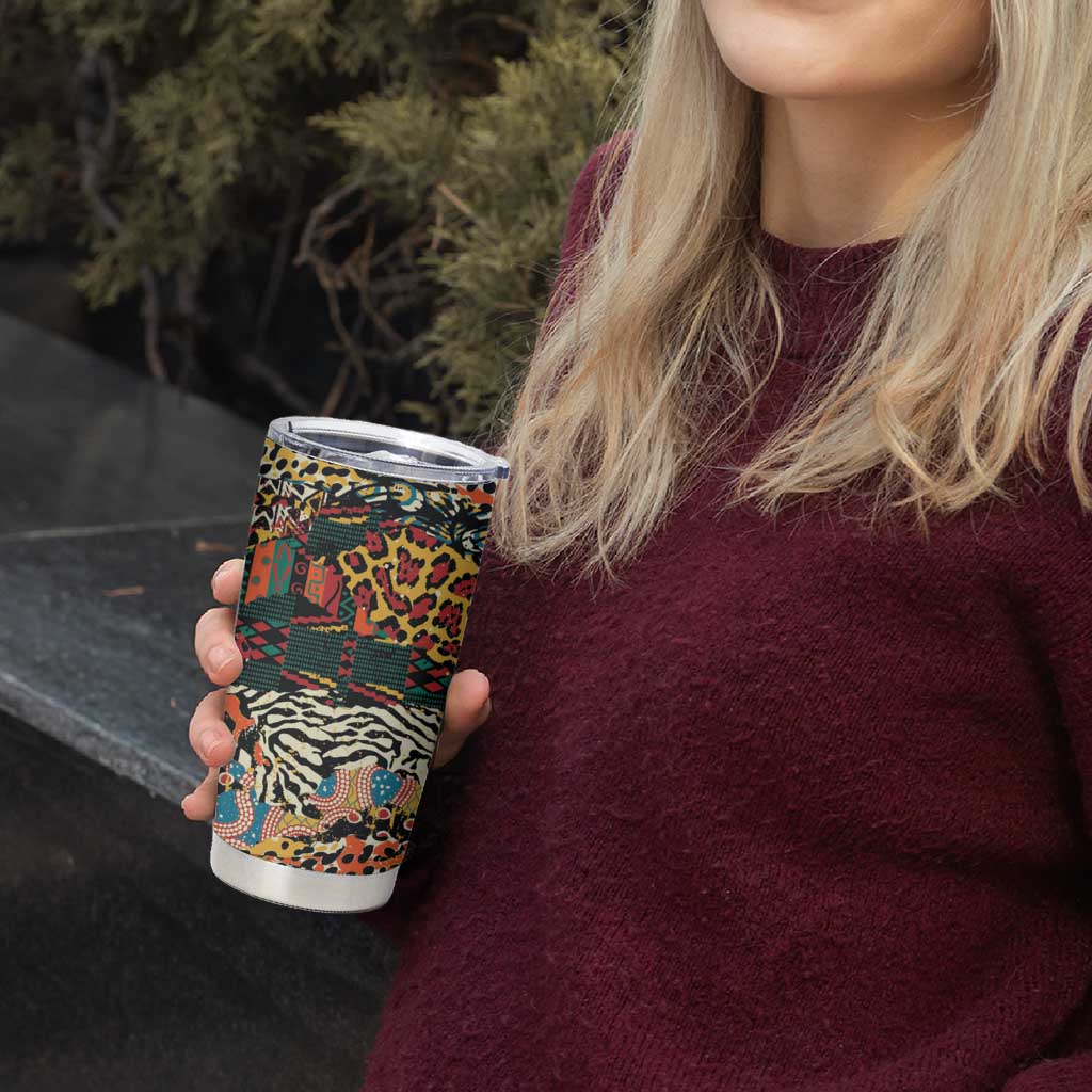 African Mixed Wild Animal Skins Tumbler Cup - Wonder Print Shop