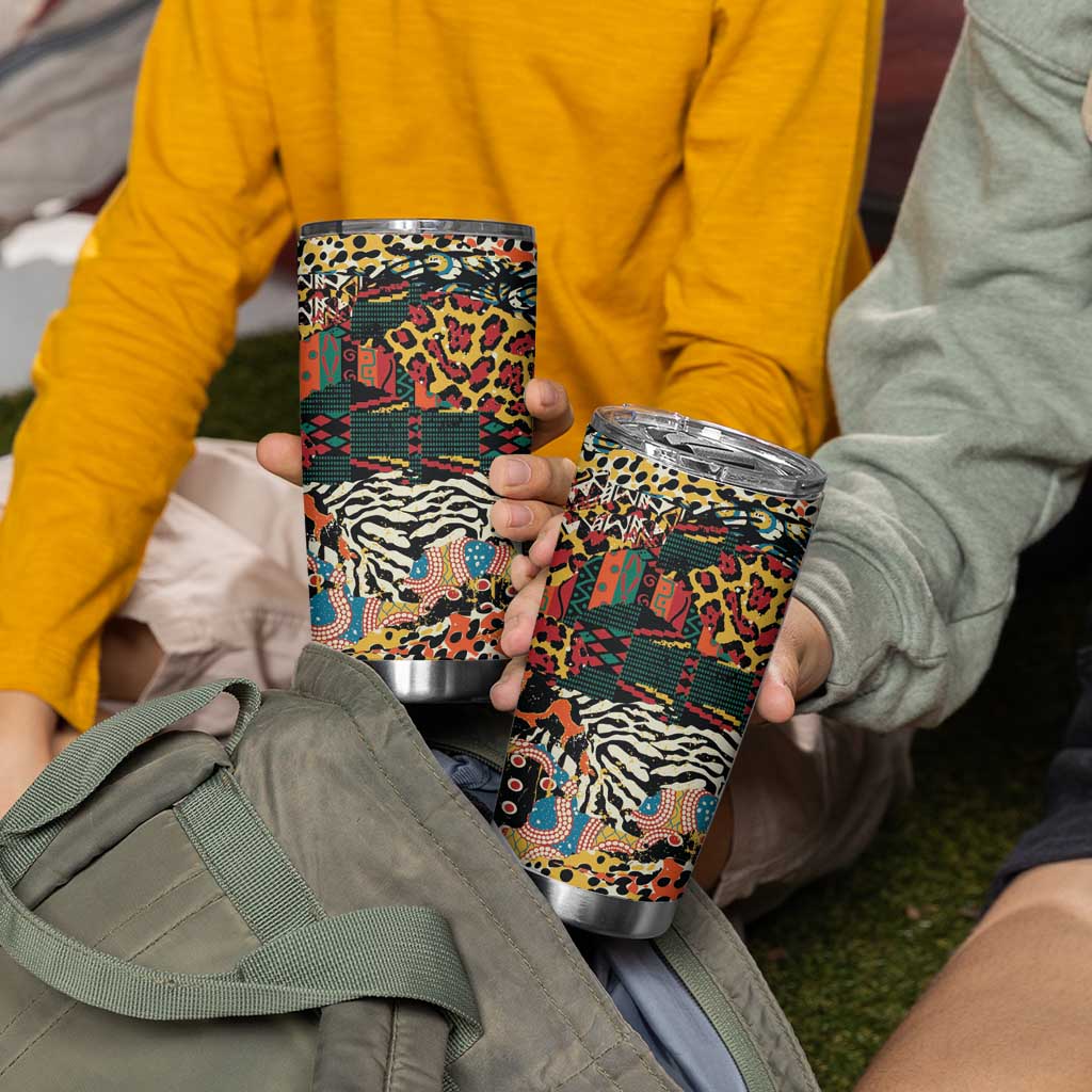 African Mixed Wild Animal Skins Tumbler Cup - Wonder Print Shop