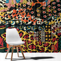 African Mixed Wild Animal Skins Window Curtain - Wonder Print Shop