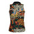 African Mixed Wild Animal Skins Women Sleeveless Polo Shirt - Wonder Print Shop