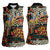 African Mixed Wild Animal Skins Women Sleeveless Polo Shirt - Wonder Print Shop